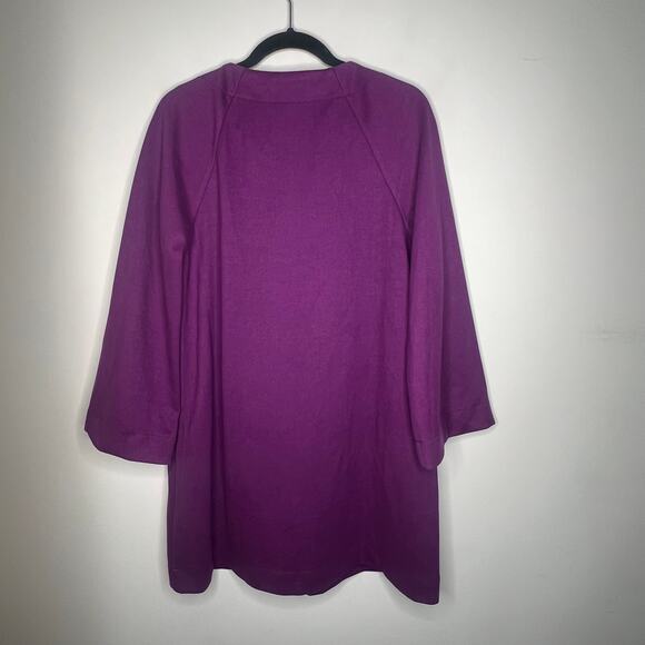 Pomander Place Purple Wide Sleeve Audrey Shift Mini Dress Size Medium - Picture 3 of 6